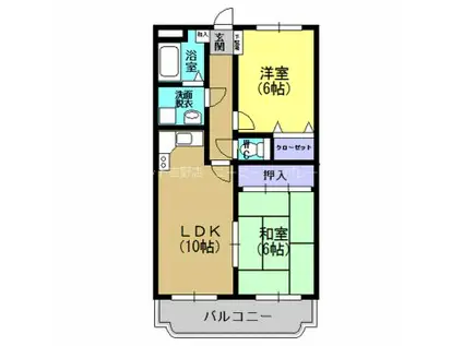 シャルムE棟(2LDK/1階)の間取り写真