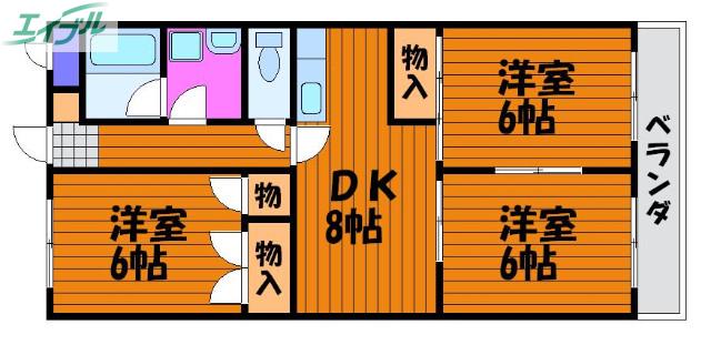 YSビル島田(3DK/3階)の間取り写真