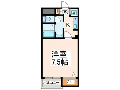 メゾン・ド・ウェルフェア(1K/3階)の間取り写真