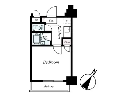 グランヴァン町田(1K/3階)の間取り写真