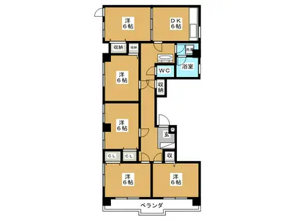 エム・モントワ(5DK/2階)の間取り写真