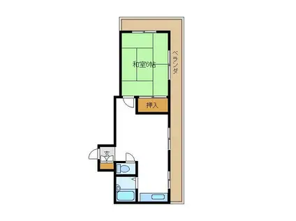 エグゼ渕江(1DK/4階)の間取り写真