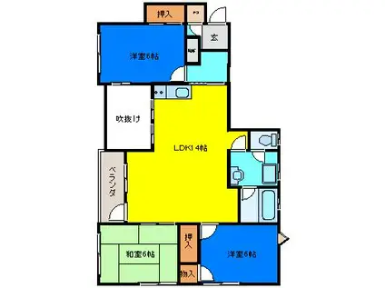 MTビル(3LDK/5階)の間取り写真
