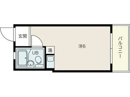 フォレスト伊勝町(ワンルーム/3階)の間取り写真