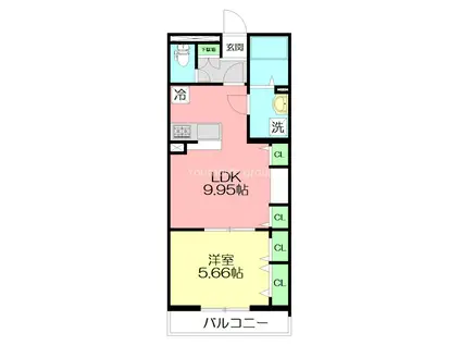 リブリ・ラサンテ湘南(1LDK/1階)の間取り写真