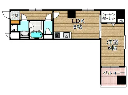 ADAGIO(1LDK/4階)の間取り写真
