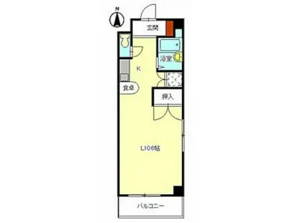 MGビル(ワンルーム/4階)の間取り写真