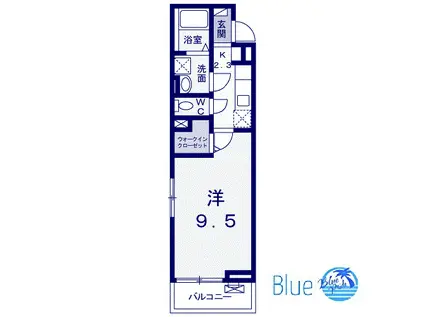 スプレンダー(1K/2階)の間取り写真