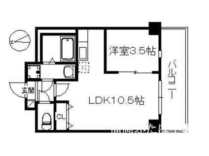 アリエス今宿I(1LDK/2階)の間取り写真