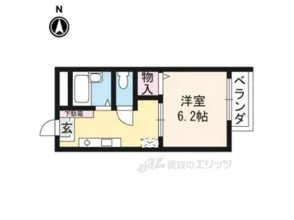 ハイツ銀華(1K/1階)の間取り写真