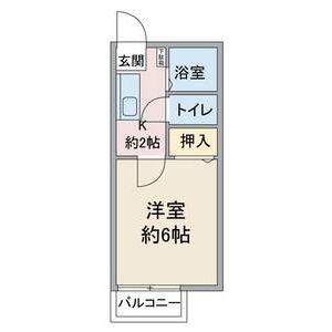 ビーライン・S(1K/2階)の間取り写真