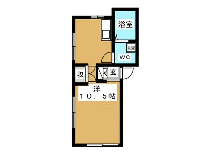 レーヴ西池袋(ワンルーム/1階)の間取り写真
