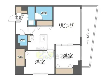 NCウイング白石(2LDK/7階)の間取り写真