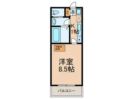 六甲レイクヒルズ(1K/3階)の間取り写真