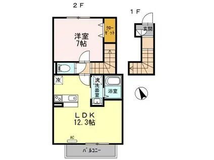 メゾン吉祥寺(1LDK/2階)の間取り写真
