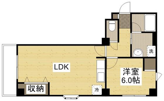 第2井原コーポ(1LDK/3階)の間取り写真