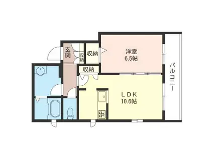 グランデュール中野(1LDK/2階)の間取り写真