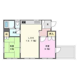 MIYAKOSOU(2LDK/3階)の間取り写真