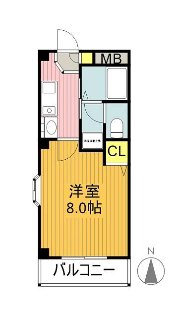 地下鉄鶴舞線 原駅(愛知) 徒歩10分 4階建 築19年(1K/2階)の間取り写真