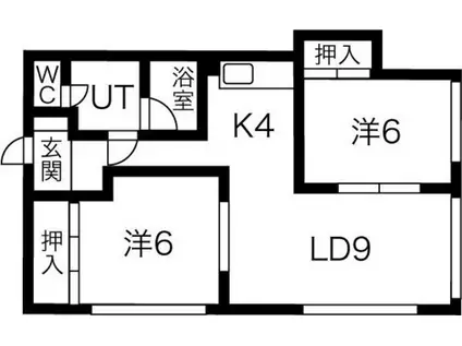 チェルシー37(2LDK/2階)の間取り写真