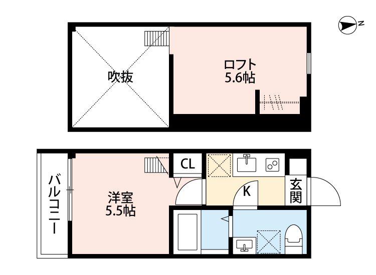 AILE DE LA VERITE(1K/1階)の間取り写真