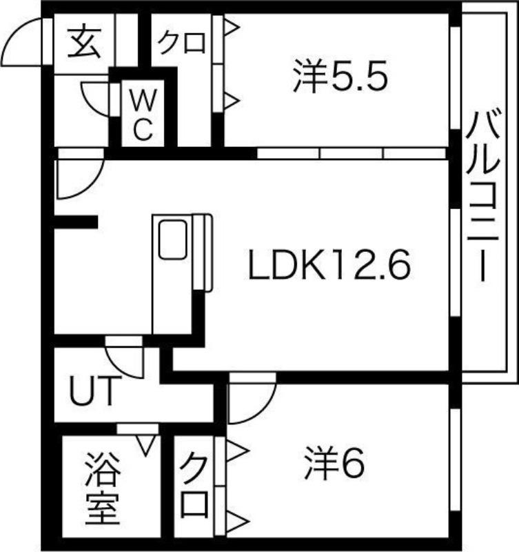 LAYLA(2LDK/2階)の間取り写真