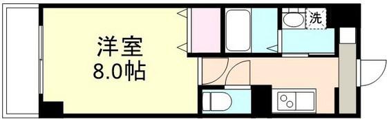 SHERANGE(1K/4階)の間取り写真