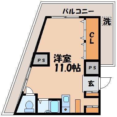 西村マンション(ワンルーム/3階)の間取り写真