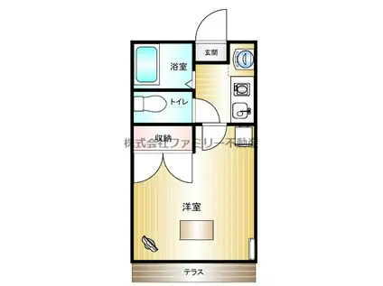 グレースコート24MK A棟(1K/1階)の間取り写真