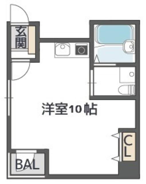 OBCマンション(ワンルーム/2階)の間取り写真