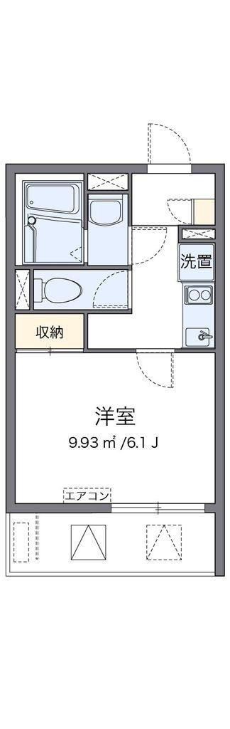レオネクストフェリス(1K/4階)の間取り写真