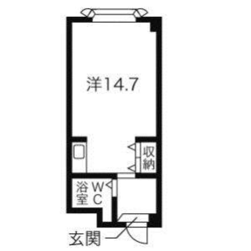 プレサント発寒ステーション(ワンルーム/4階)の間取り写真