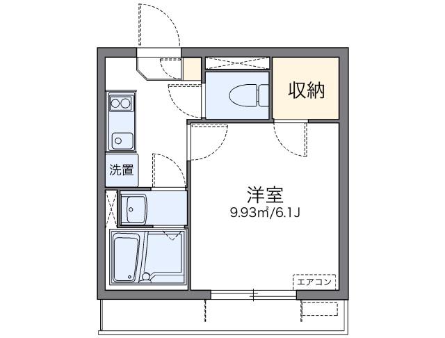 レオネクストラフェリア(1K/4階)の間取り写真