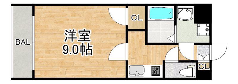 ラティーナ松香台II(1K/5階)の間取り写真