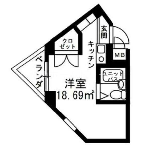 エルベ守口(ワンルーム/2階)の間取り写真