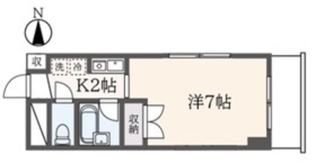 NGY百合丘(1K/5階)の間取り写真
