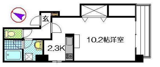 第2坊田ビル(1K/4階)の間取り写真