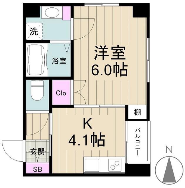 プリマヴェーラ町屋(1DK/1階)の間取り写真