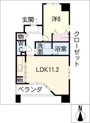 INCROCCI(1LDK/7階)の間取り写真