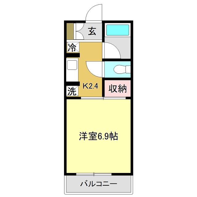 DENDEN NAKAMAMA(1K/3階)の間取り写真