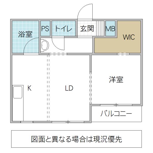 メゾントキワ(1LDK/2階)の間取り写真