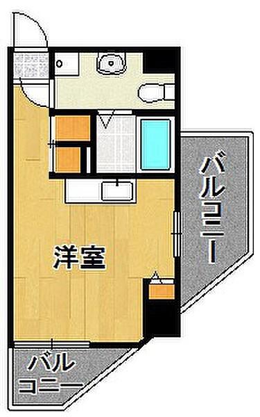 サヴォイバルビゾン(ワンルーム/2階)の間取り写真