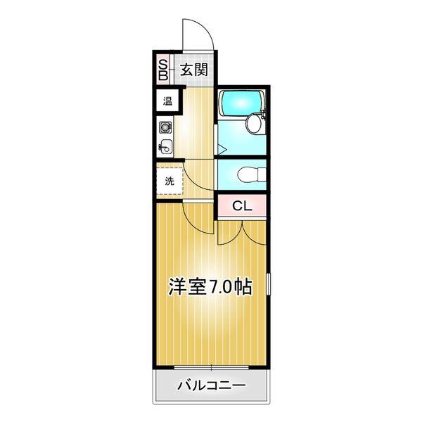 レナジア名和(1K/3階)の間取り写真