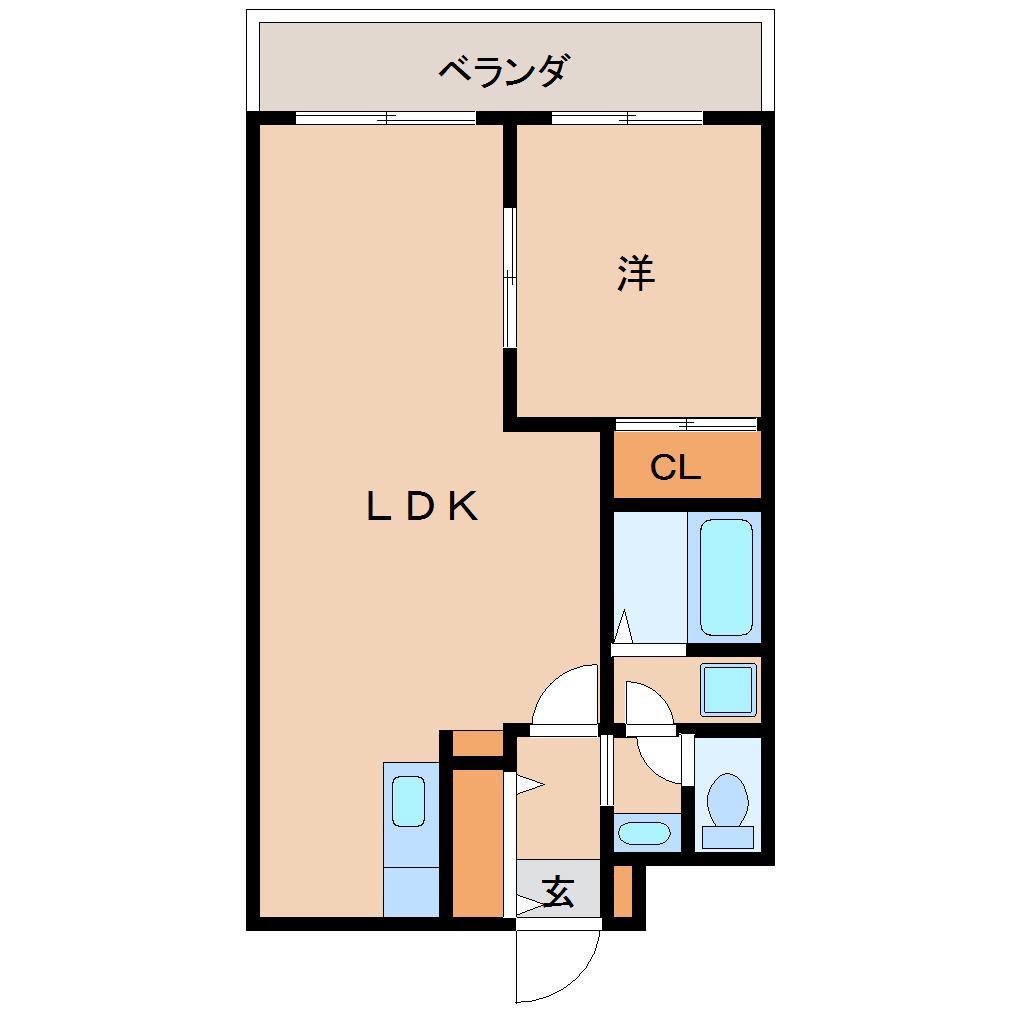 エトワール21(1LDK/5階)の間取り写真