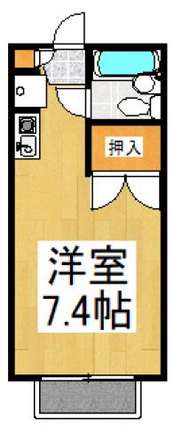 アーバン フォレスト(ワンルーム/2階)の間取り写真