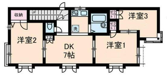 メゾン エフ(3DK/2階)の間取り写真