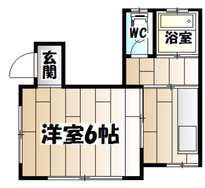 オレスコート板宿(1K/1階)の間取り写真