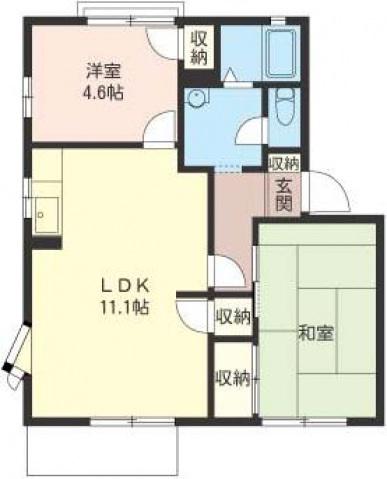 アークヒルズ3番館(2LDK/1階)の間取り写真