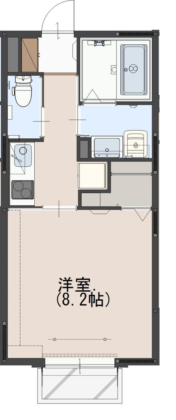 コンフォーティア並榎(1K/1階)の間取り写真