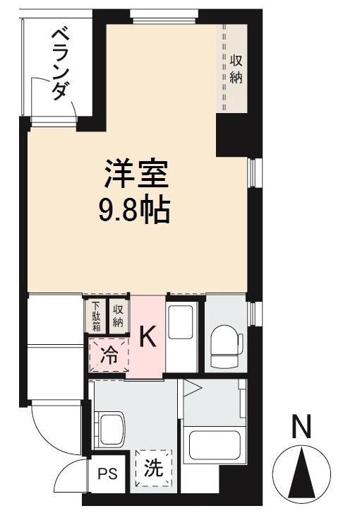 THE OGIMACHI MANSION(1K/1階)の間取り写真